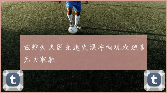 兹维列夫因光速失误冲向观众坦言无力取胜